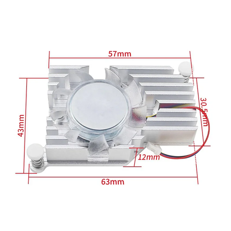 For Raspberry Pi Active Cooler With PWM Cooling Fan Aluminum Heatsink Radiator For Raspberry Pi 5 5B Spare Parts