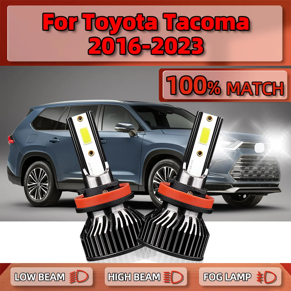 

120W Turbo LED Headlights Bulb 20000LM Canbus Car Light 12V 6000K Auto Lamp For Toyota Tacoma 2016-2018 2019 2020 2021 2022 2023
