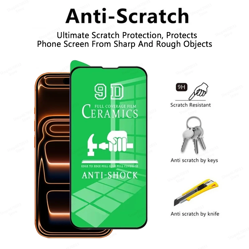 Clear Ceramic Film Screen Protector - 3 Pack