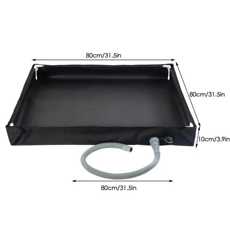 Small Shower Pan Multifunctional Bathing Base Multifunctional Foldable RV Shower Pan With Drain Pipe For Indoor Outdoor Bathing