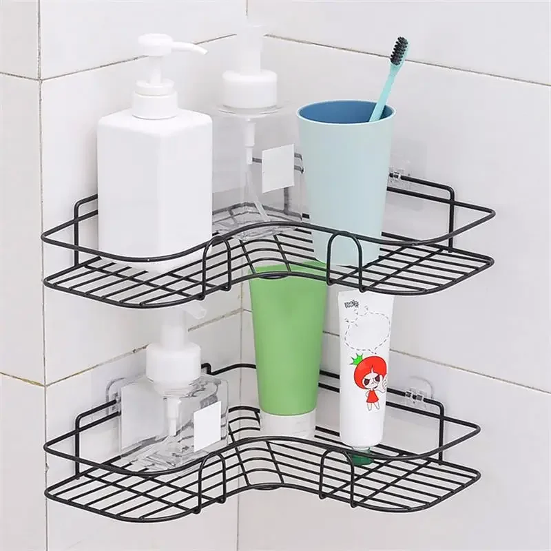 Iron Triangle Rack Kitchen Bathroom Storage
