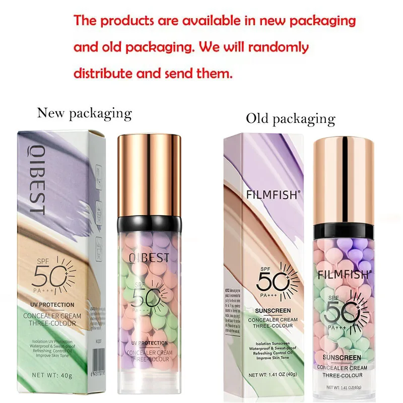 Face Makeup Primer Tri-color Cream Contour Color Isolation Waterproof Makeup Foundation Natural Makeup Base Cream 40g 3 Face Makeup Primer Tri-color Cream Contour Color Isolation Waterproof Makeup Foundation Natural Makeup Base Cream 40g 3