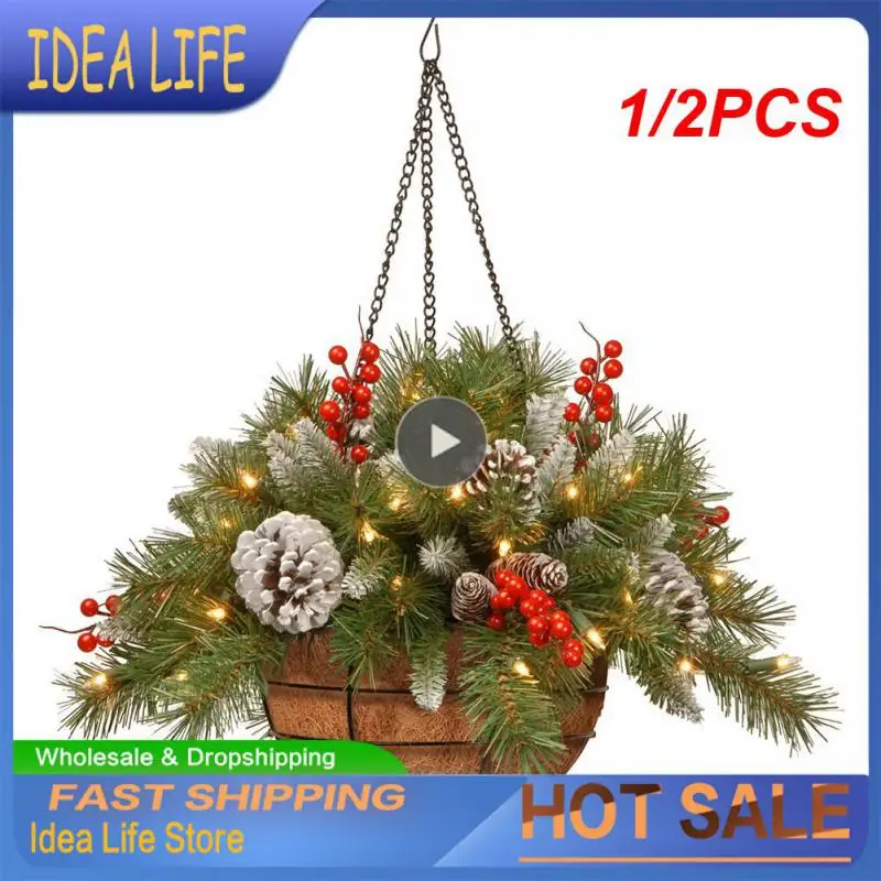 

1/2 шт., деревянные подвесные корзины для украшения подарков