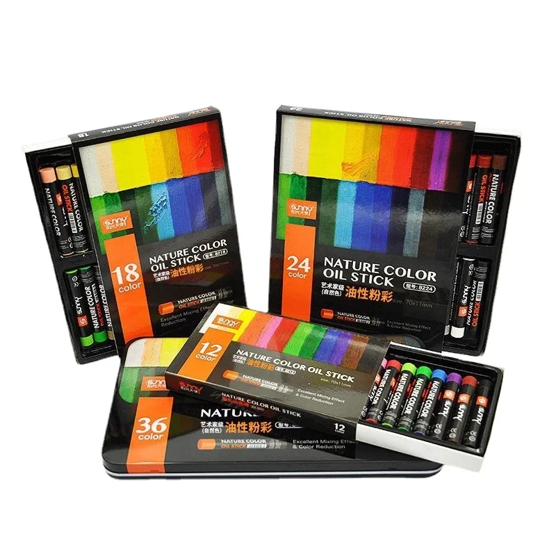 

12/24/36 Colors Oil-based Soft Heavy Color Oil Pastel Oil Paint Sticks Children Crayons Graffiti Texture Without Dirty Hands