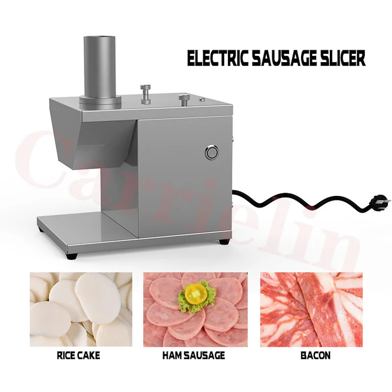 

Коммерческая колбасная нож машина для резки настольная бытовая электрическая овощная огурцом ветчиной колбасы нарезка