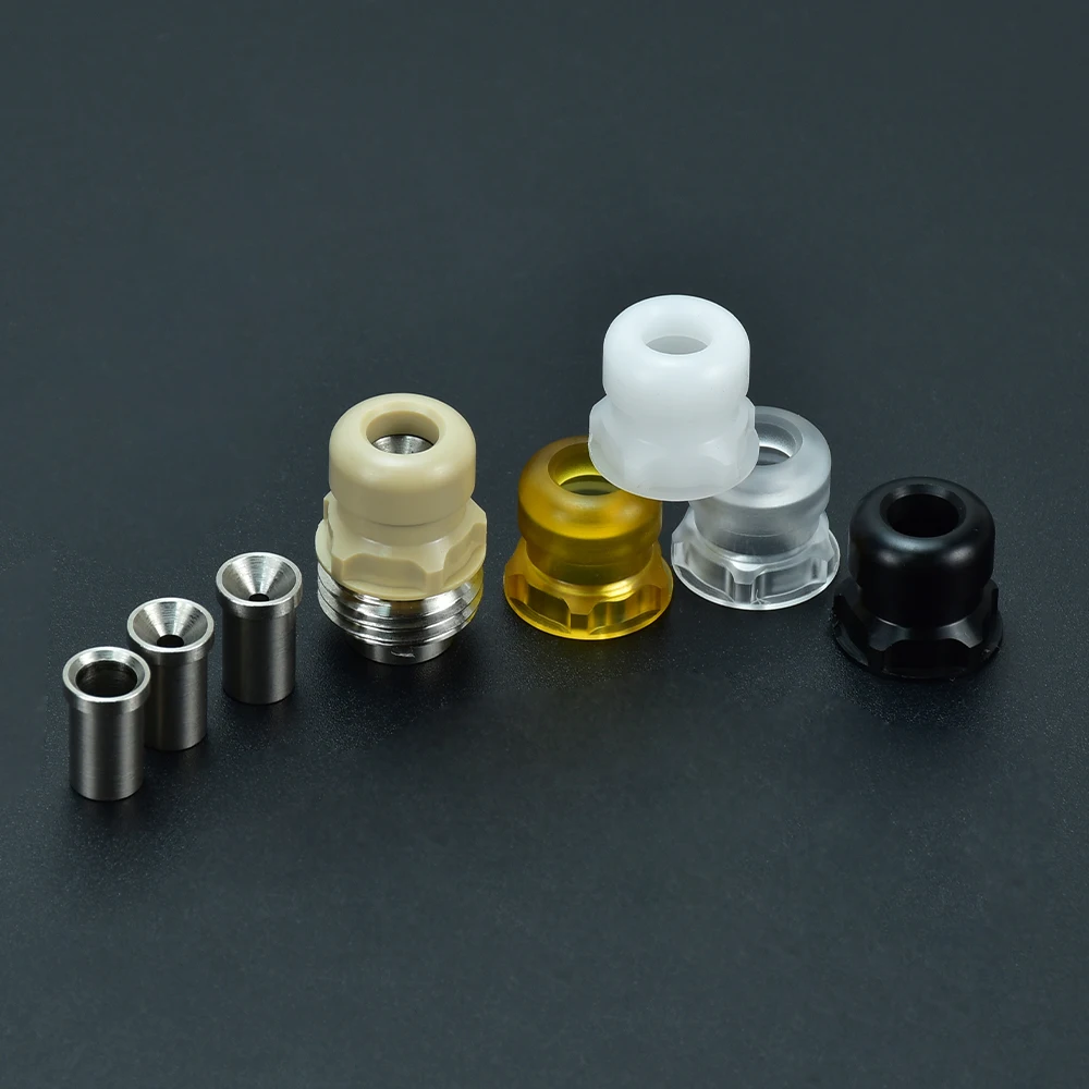 

Mission MXV Nuke Style Drip Tip Set for BB / Billet Mod 5 x Mouthpiece PC / PEI / PEEK / POM vs Mission XV Ignition Booster Tip