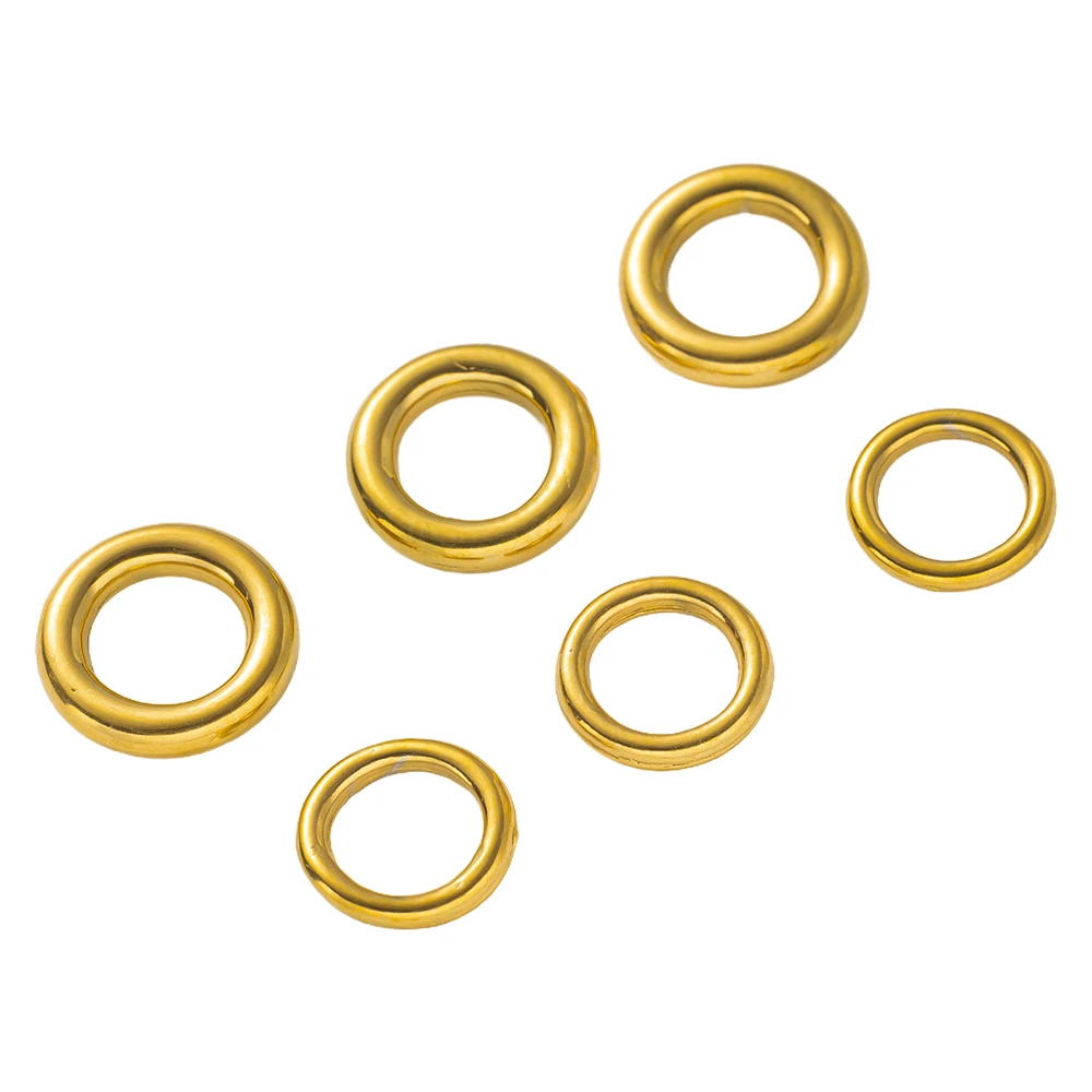 20 Stück PVD Edelstahl Gedrehte Seilverbinder Geschlossene Biegeringe Spaltringe Dick für DIY Schmuckherstellung Zubehör – Detail 3
