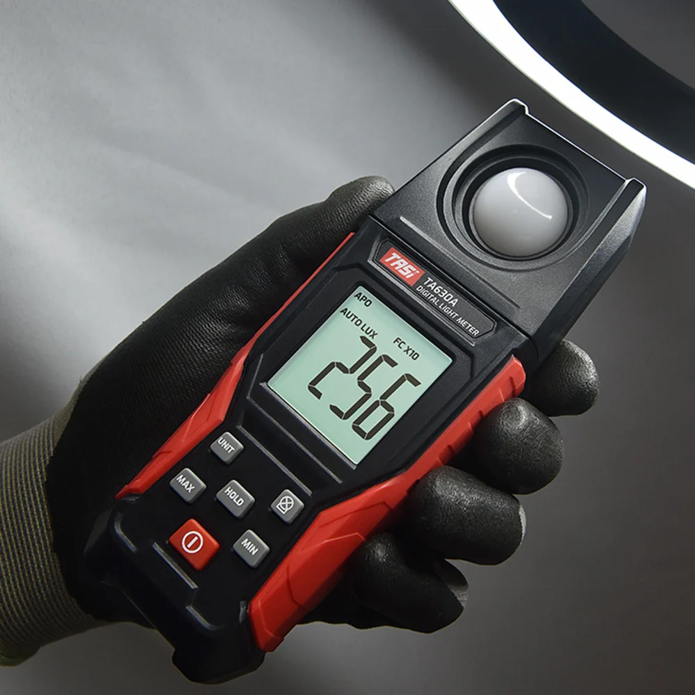 TA630 Digital Light Meter Illuminance Lux Meter Record LCD