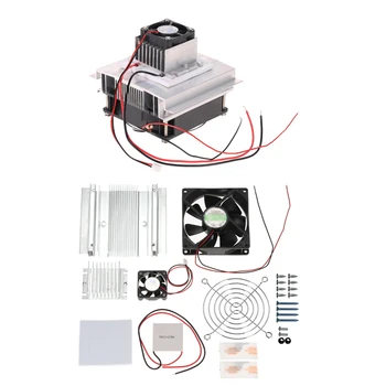 Modulo di conduzione del dispositivo di raffreddamento a semiconduttore del sistema di raffreddamento di refrigerazione termoelettrico Peltier fai-da-te + radiatore + ventola di raffreddamento + TEC1-12706