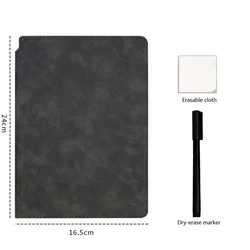 Deluxe Reusable Whiteboard Set with Accessories for Home, Office, and Classroom (Black)