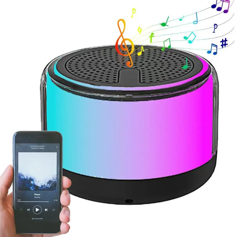 

Portable Colorful Wireless Speaker Hifi LED Speaker Stereo Pairing Wireless Blue-tooth Speaker Loud Sound for Beach Party