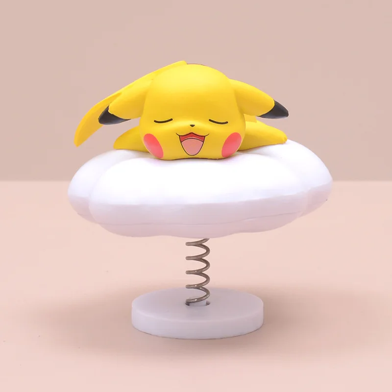 

Takara Tomy Pokemon Car Figure Model Desktop Ornament Charmander Squirtle Pikachu Mew Clouds Birthday Gift For Children