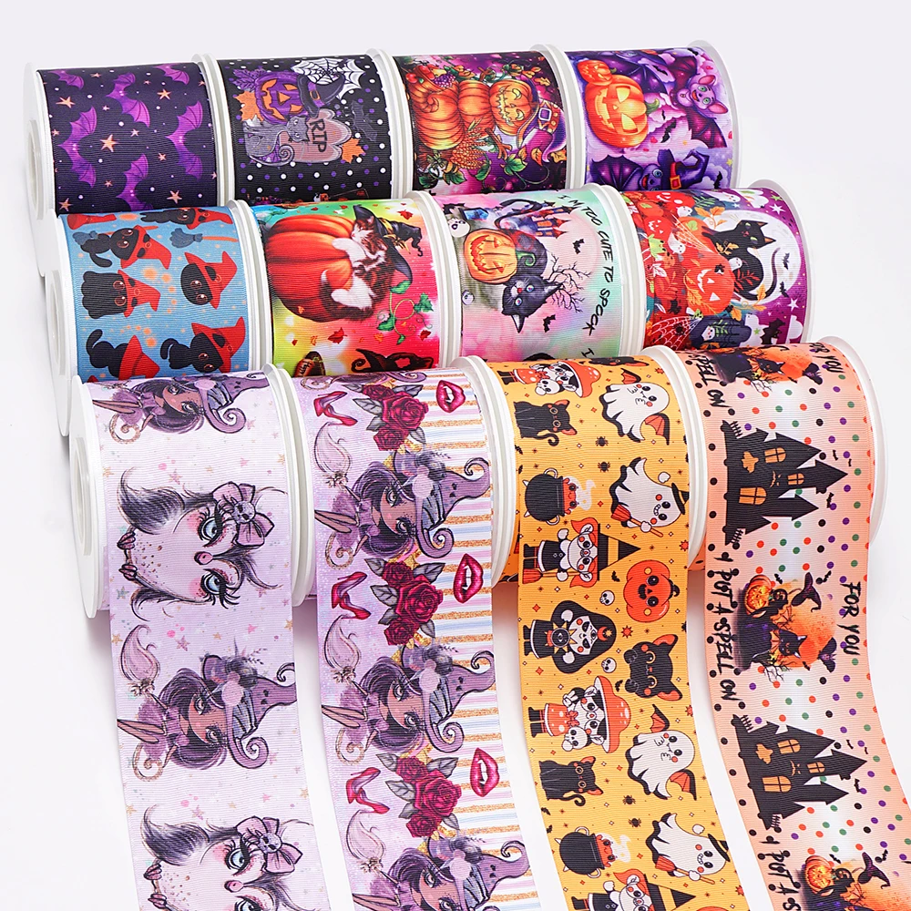 New Halloween Ribbon Grosgrain Batch Ribbons Saten Halloween 5