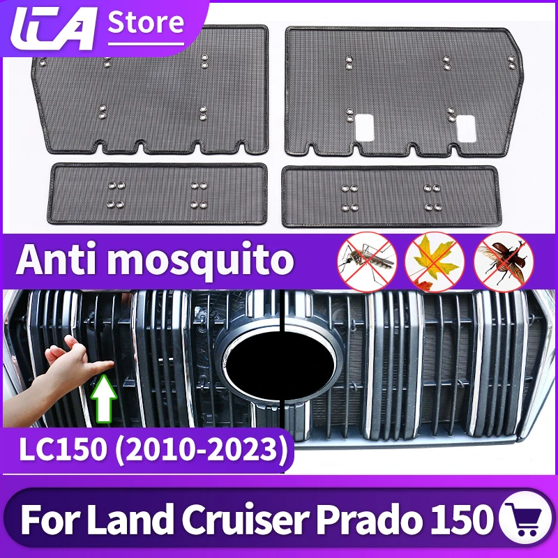 

For 2003-2022 Toyota Land Cruiser Prado 150 120 Lc150 Lc120 Tuning Accessories Grille Prevent Mosquito Sand,Molding Styling