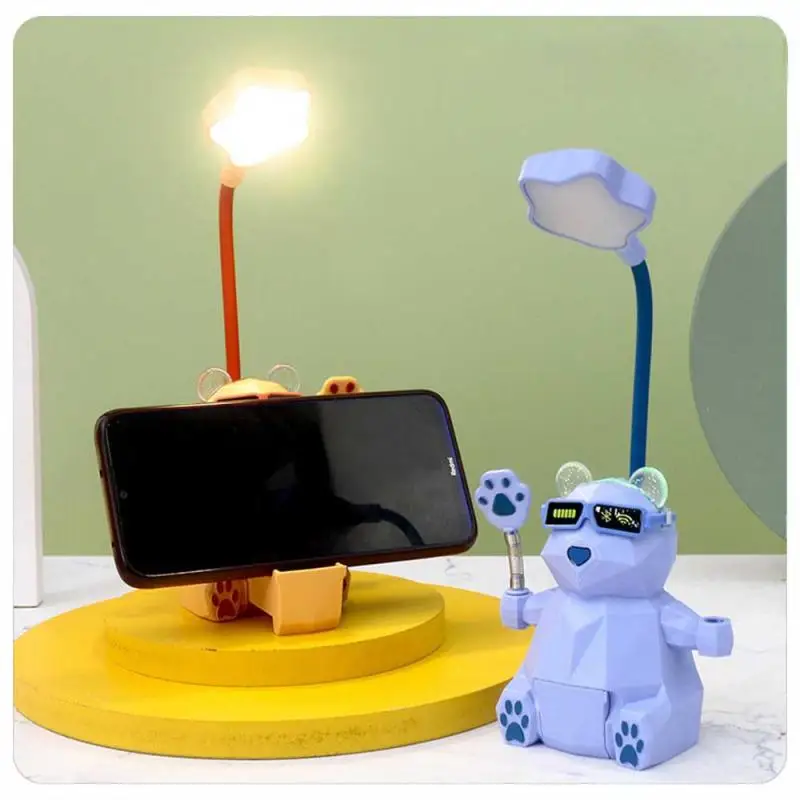 

Usb Charging Light Bear Gradient Night Light Desk Lamp Cartoon Desk Lamp Rechargeable Usb Charging Table Light Reading Lamp