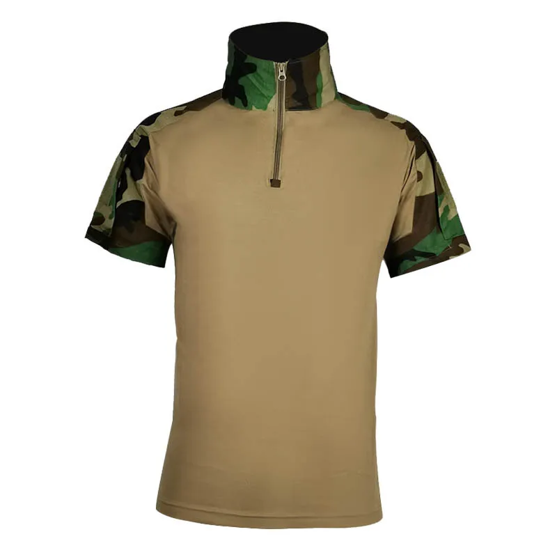 

Military Shirt Quick Dry Lapel Shirt Short Sleeve Men's Combat T-Shirt Military Tops Hiking Hunting Tee Outdoor