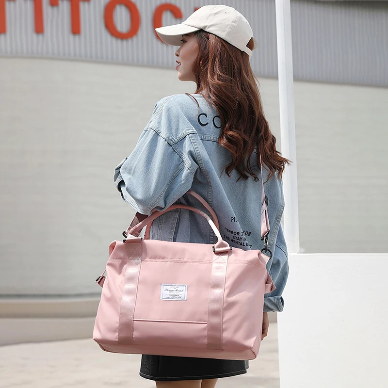 

Portable Travel Duffel Bag Sports Tote Gym Bag Shoulder Weekender Overnight Bag For Women Travel Tote Travel Handbag