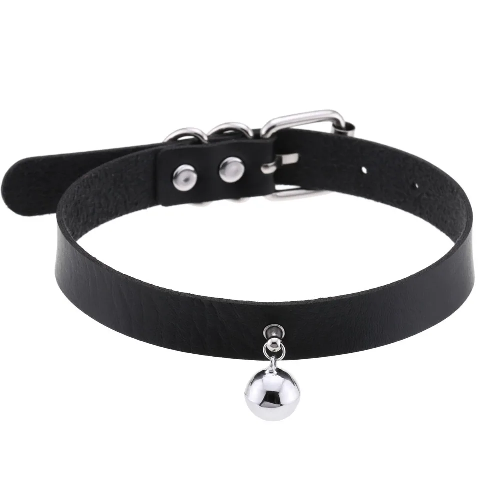 Valentines Day Gift, Mens Pu Leather Choker Collar Necklace