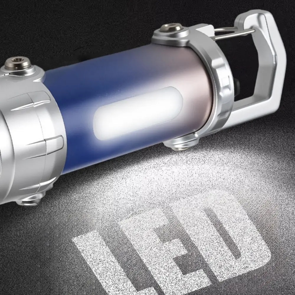 Powerful LED Mini Keychain Flashlight USB Rechargeable Handheld Design Outdoor Camping Torch Super Bright Red Blue Light