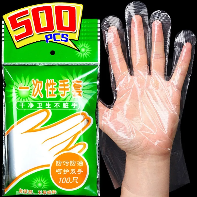 Vinyl Disposable Gloves Disposable Nitrile Gloves Disposable Plastic Gloves Disposable Gloves Food Grade Disposable Gloves Transparent Waterproof Gloves Kitchen Restaurant Fried Chicken BBQ Disposable Tableware