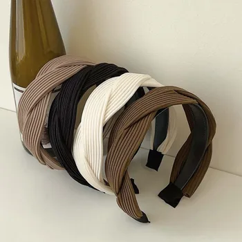 Fasce per capelli in tessuto lavorato a maglia di alta qualità Fasce per capelli antiscivolo Accessori per capelli Fascia per capelli moda donna Cerchio Copricapo per ragazza 1