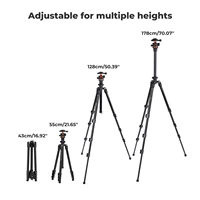 K&F CONCEPT 178cm Lightweight Camera Tripod Cellphone Clip Travel DSLR Tripod for Nikon Canon Camera Outdoor Live Streaming Vlog - Image 6