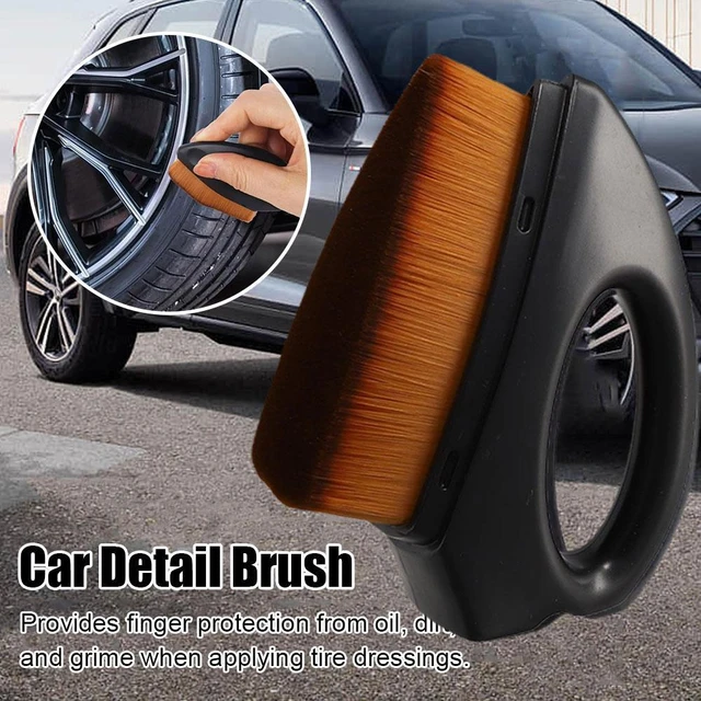 1 Pcs Car Detail Brush Mini Car Tire Brush Comfortable Grip Synthetic Fiber  Car Cleaning High Density Portable Car Cleaning Tool - AliExpress
