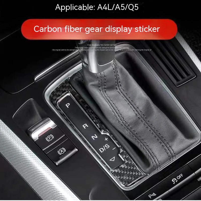 

Car Carbon Fiber Sticker Gear Shift Display Panel Frame Trim For Audi A3 8V 14-19 Auto Accessories Interior Decoration LHD RHD