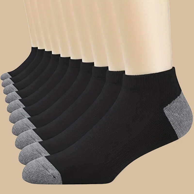 

10 Pairs High Quality Men's Fashion Cotton Socks Breathable Mesh Casual Men's Summer Mid Tube Socks Comfortable Ankle Socks