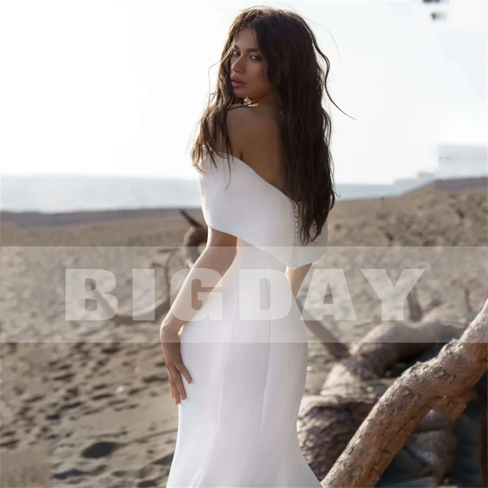 BIGDAY Mermaid Pleat Wedding Dress 2025 Off The Shoulder Open Back Pleat Sweep Train Bridal Gown Vestidos De Noiva Customized 11 Sc02ff3ab8f6346cead1b87c94ee5bea2i