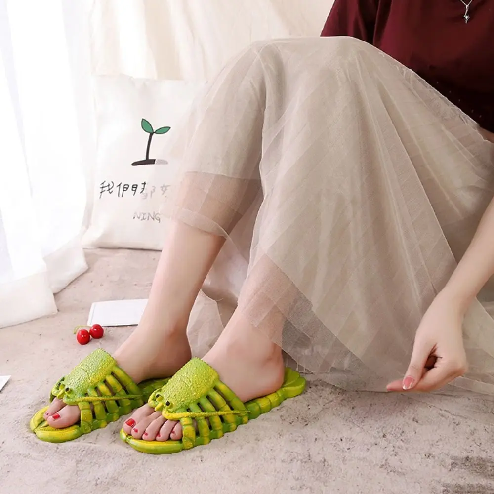 Unique Non-Slip Lobster Slippers PVC Soft Sole Slides Sandals Funny Beach Wear Shoes Cartoon Shrimp Slippers Seaside