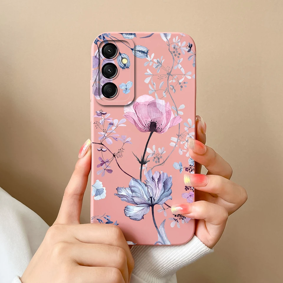 Beautiful Flower Mountain Liquid Shockproof Anti-Fingerprint Silicone Case