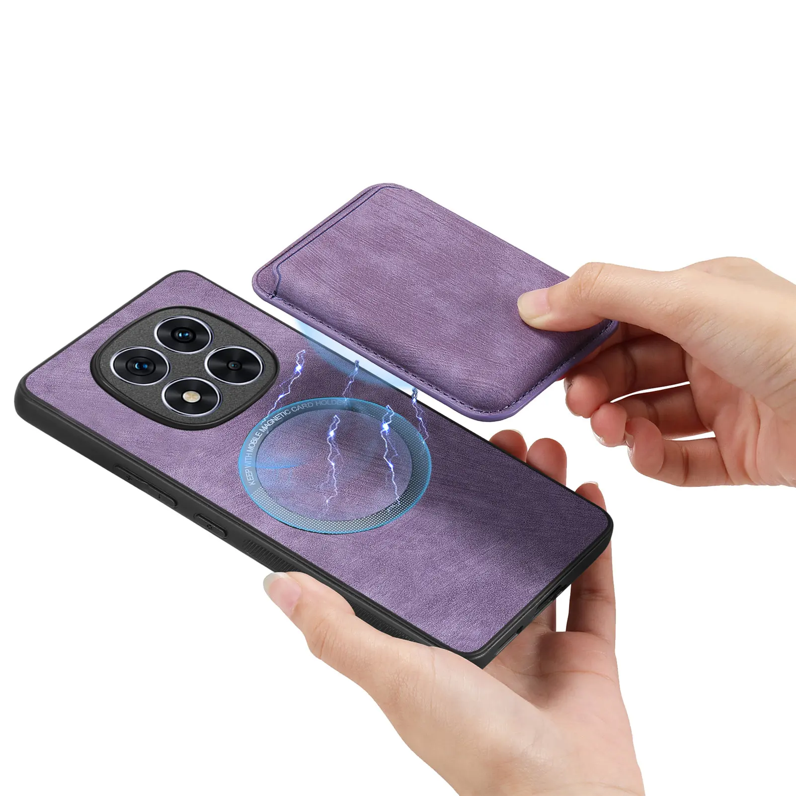 2-in-1 Detachable Leather Wallet with Magnetic Case - Retro Style