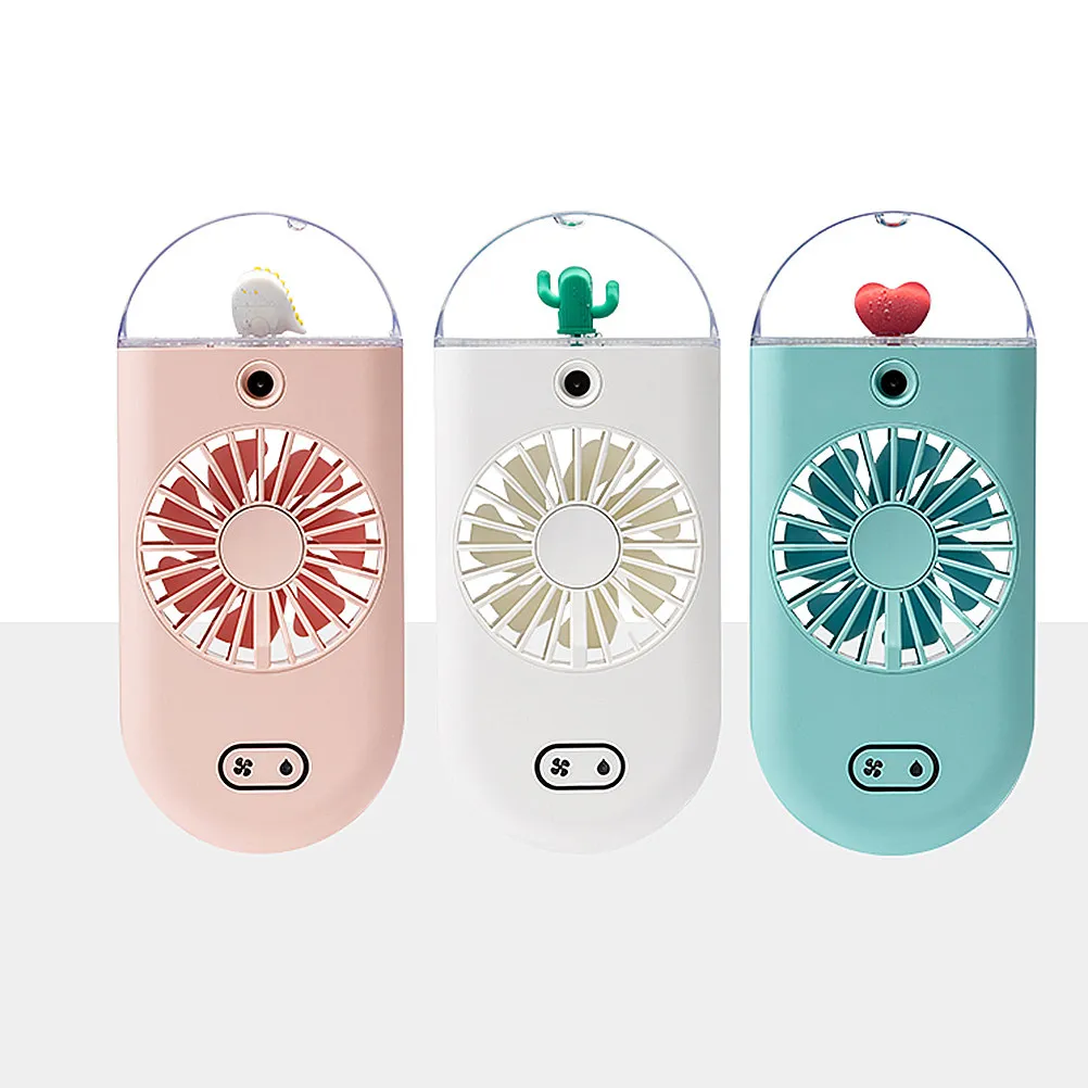휴대용 USB 미니 미스트 스프레이 팬 휴대용 여름 냉각 수분 공급 팬 가정 사무실 야외용 그린 2000mAh 배터리