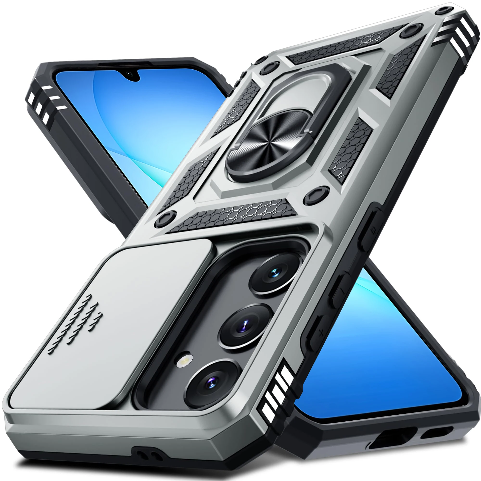 Case For Samsung Galaxy S26 S25 S24 S23 Ultra Plus FE A17 A37 A57 A56 5G Military-Grade Protection Phone Slide Camera Cover
