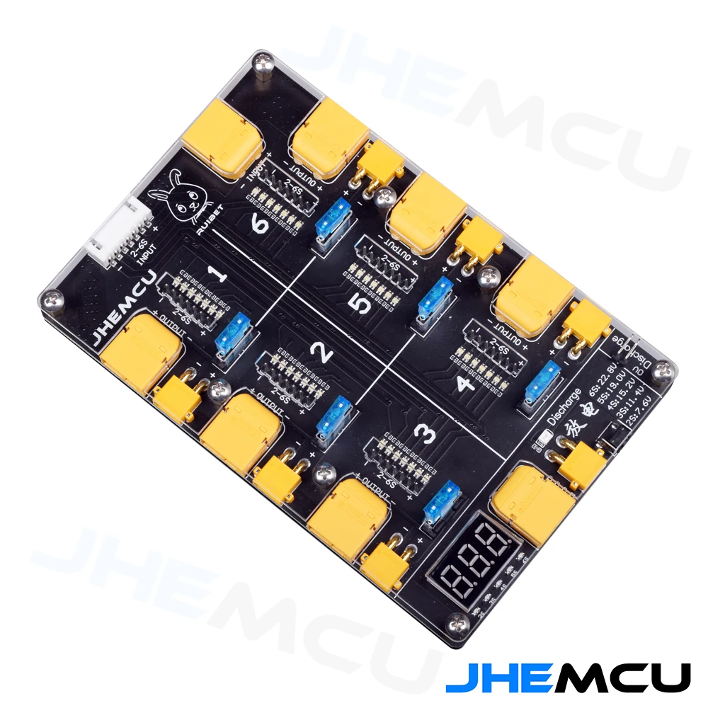 JHEMCU Ruibet 2-6S 6-Port Lipo Battery Charger