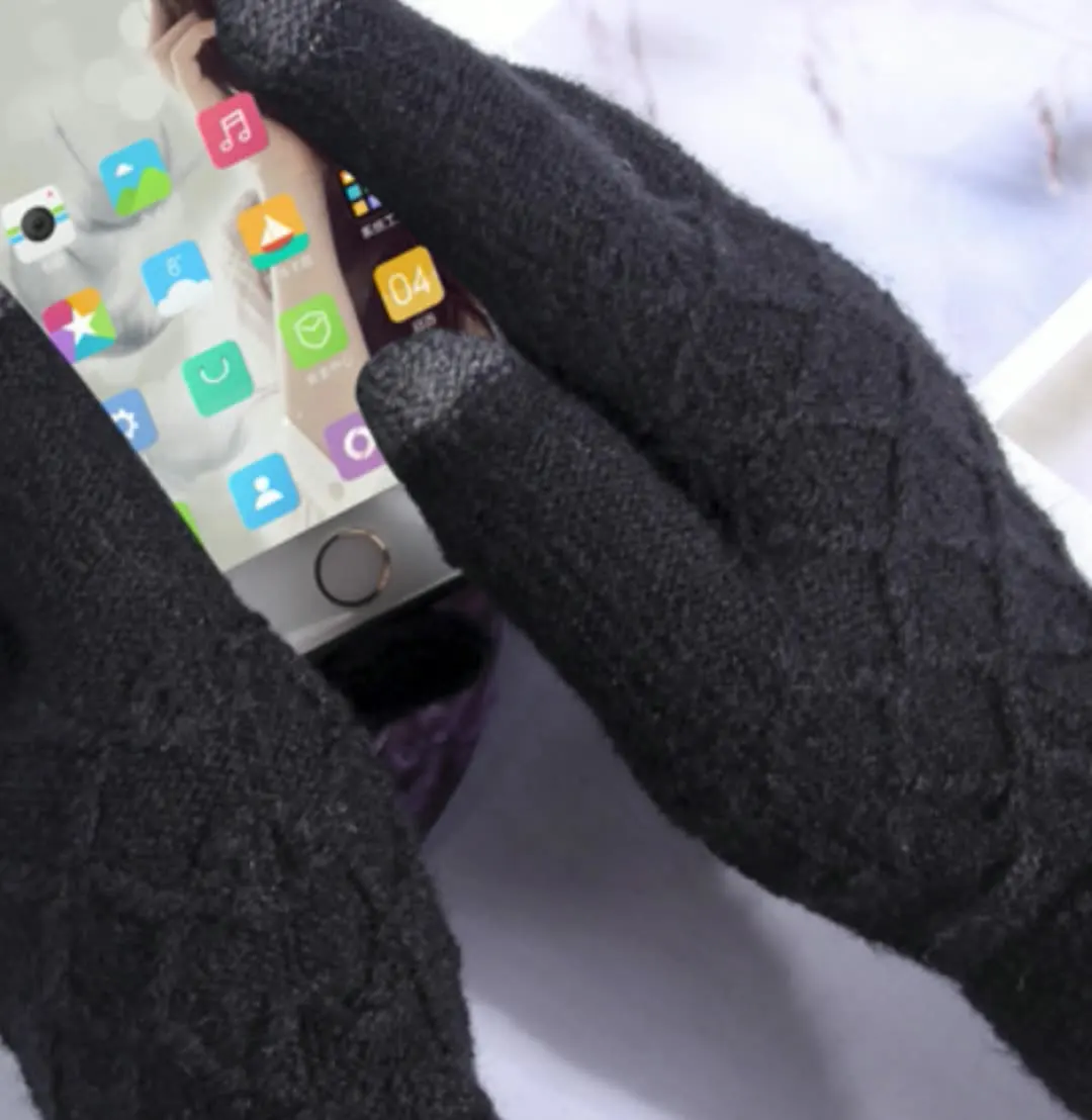 Winter Touchscreen Wool Riding Gloves 2