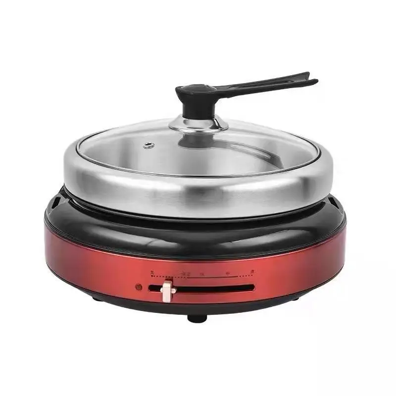 BBQ Multi-functional Electric Hot Pot Household Split Pot Electric Steamer Pan Electric Frying Pan Non-stick Pan Electric Pan 4