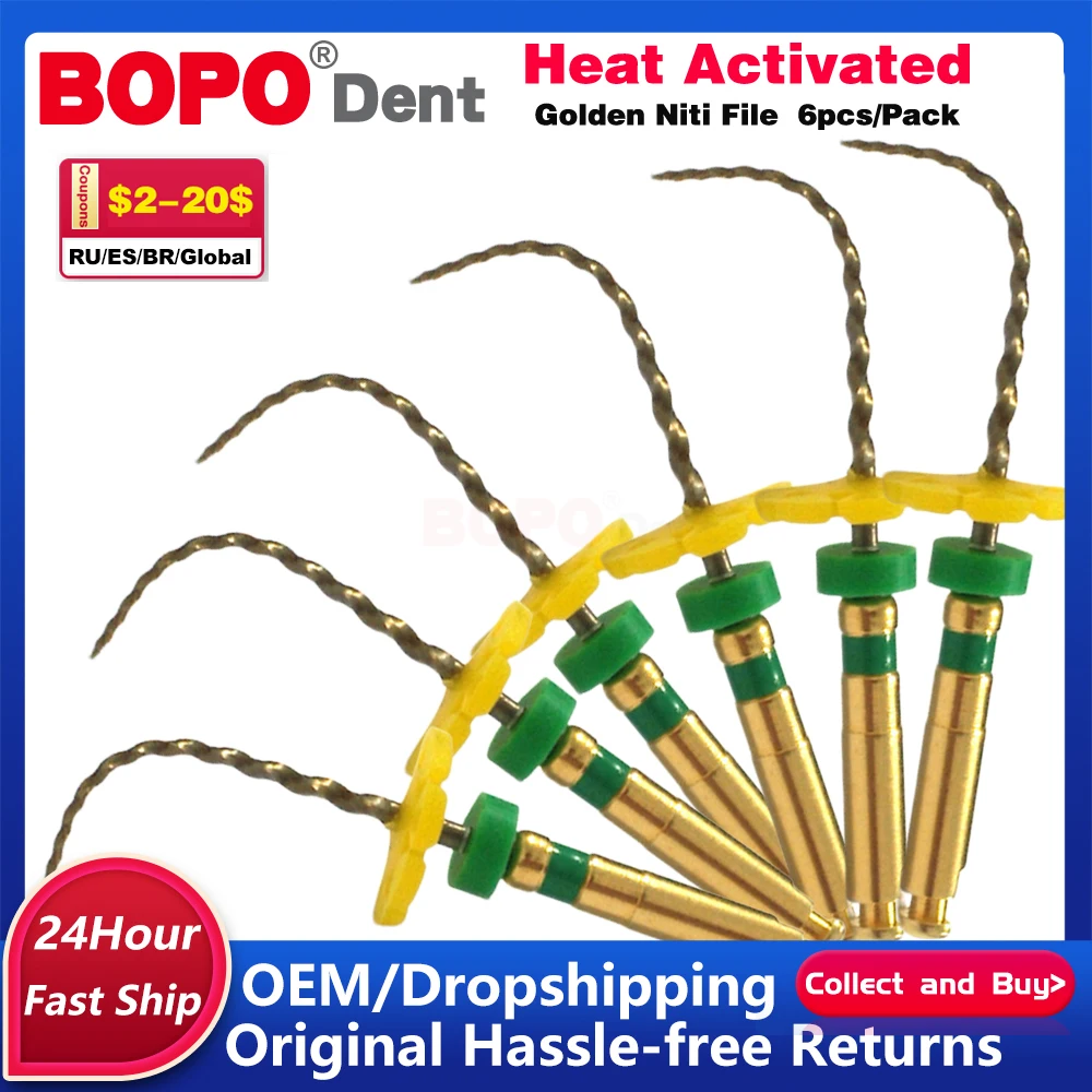 Pro 6pcs/box Activated Root Canal File Dentist Tools Root Canal File