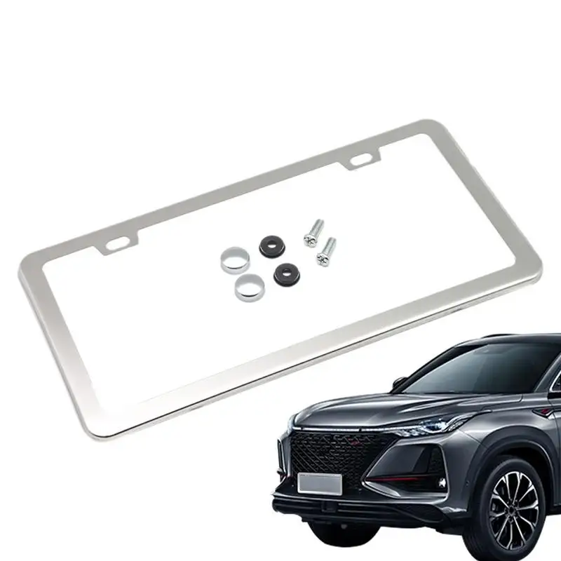 

Auto License Plate Protector Anti Theft Frame Tag Cover Durable License Plate Frame Elegance Number Label Cover Car Accessories