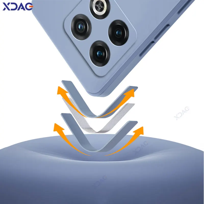 جراب هاتف سيليكون سائل مربع ، حقيبة ناعمة ببطانة م...