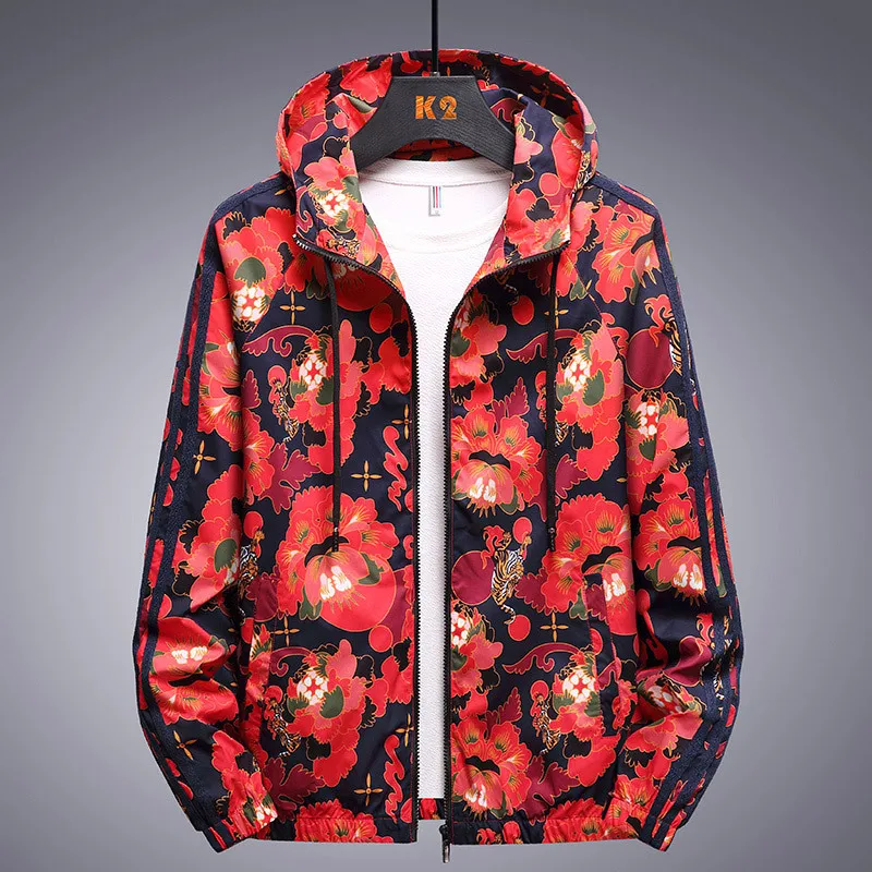 (Big Size M-8XL)Hooded Plus Plus Plus Camouflage Jacket Teenager Trendy Top Jacket