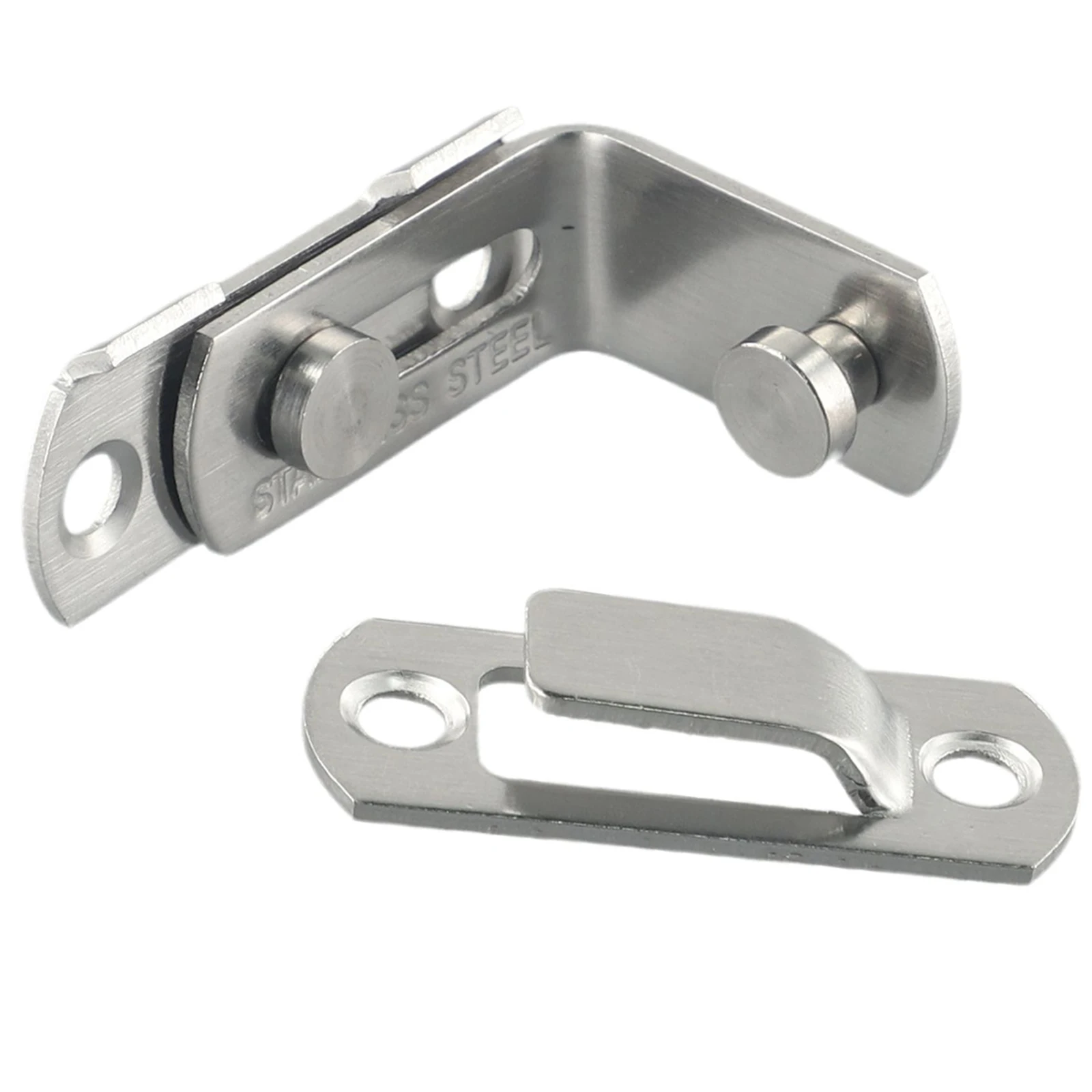 Description Picture 5 of item3 Inch 90 Degree Stainless Steel Door Latch Doors Lock Right Angle Door Latch Buckle Hasp Sliding Lock  Bolt Safety Door Bolt