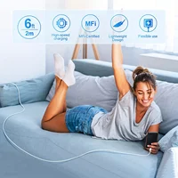 Câble USB d'origine pour Apple, Apple iPhone 14, 13, 12, 11 Pro Max, 7, 8 Plus, XS, Poly FastCharging, cTO, ios, Accessoires de chargeur 6