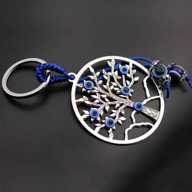 Turkish Blue for Evil Eye Beads Pendant Wall Hanging Decor Lucky Keychain Garden Home for Protection Car Blessing 3
