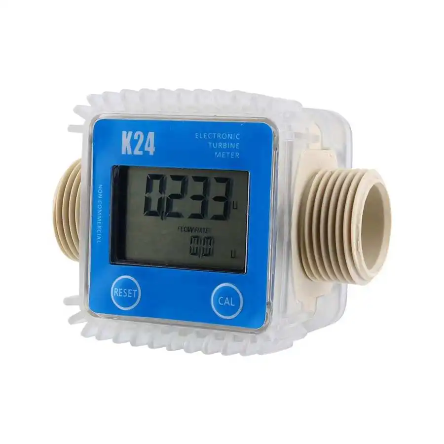 K24 Digital LCD Fuel Meter Diesel Fuel Meter Water Sea 10-90L/min Adjust Liquid Meters Measuring Tools flow meter,water flow meter,turbine flow meter,digital turbine flow meter