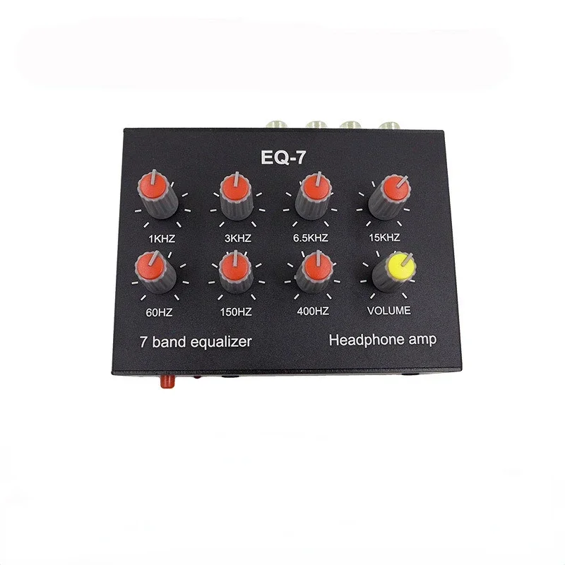 오디오 EQ-7 오디오 신호 프리 앰프, 7 밴드 이퀄라이저 조정, 고등학교 베이스 사운드, 전화 컴퓨터 헤드폰 앰프