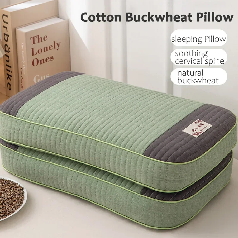 Sobakawa Traditional Buckwheat Standard Size Pillow Organic Cotton with Natural Technology for Cool Sleep Bed Sleep Pillow 5