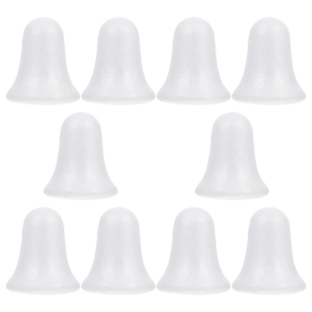 10 Pcs Bubble Bell Foam Christmas Bells Shape Crafts Upholstery Polystyrene Model Baby 2