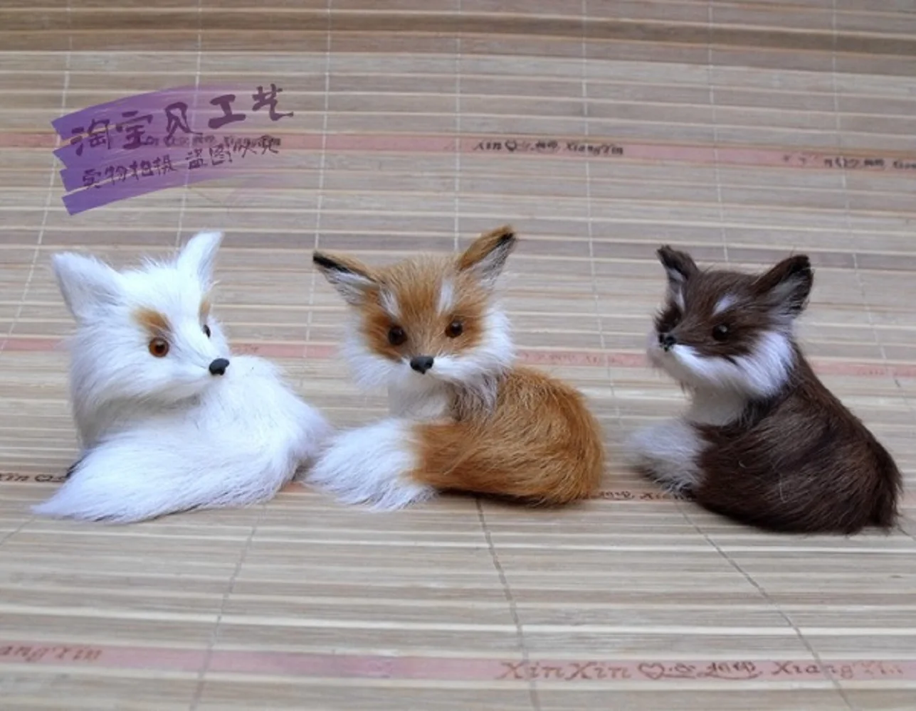 

3 шт./партия, куклы из натурального пластика и меха, 9x7x8 см